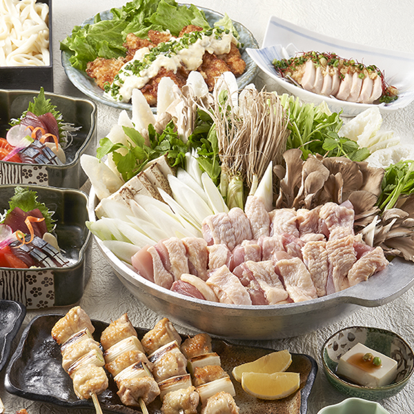 【秋田比内地鶏のきりたんぽ鍋コース】飲み放題込み7,000円